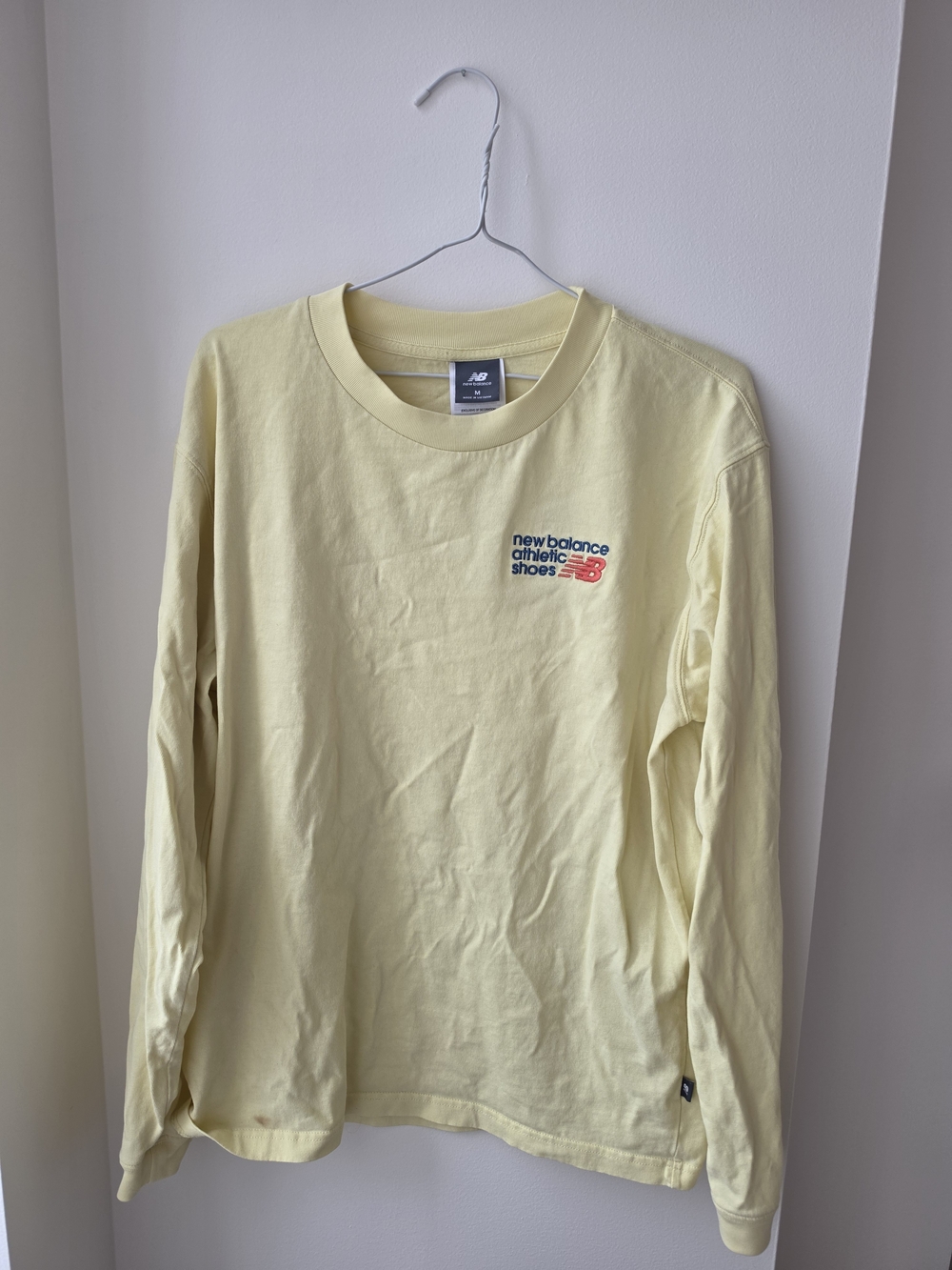 New Balance Pale Yellow Long Sleeve Crew